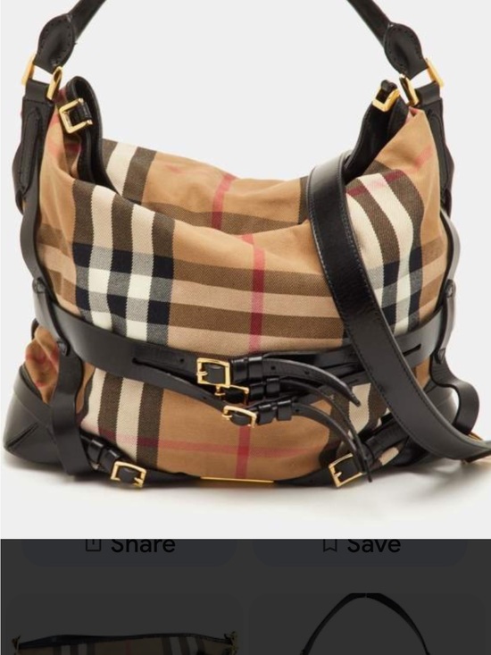 Burberry Other - Burberry Beige and black check canvas